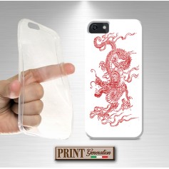 Cover - 'DRAGON white' drago cinese orientale fantasia mistica aesthetic SAMSUNG