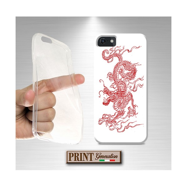 Cover - 'DRAGON white' drago cinese orientale fantasia mistica aesthetic HUAWEI