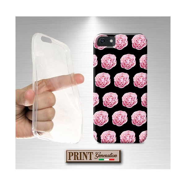 Cover - 'FLW pattern' rose elegante donna fiori nero carino chic SAMSUNG