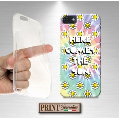 Cover - 'HERE COMES THE SUN tie dye daisies' HIPPIE FIORI 70S COLORI CARINO THE BEATLES musica groovy margherite IPHONE