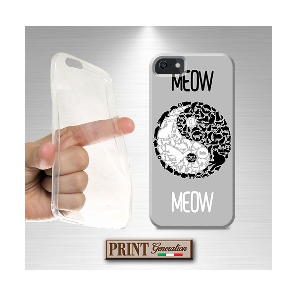 Cover - 'gattini yinyang' gatto carini yin yang grigio SAMSUNG