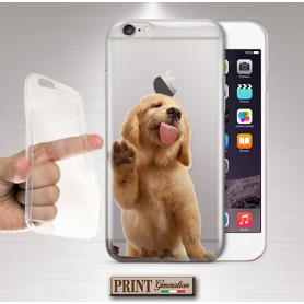 Cover - 'GOLDEN RETRIEVER puppy trasp' CUCCIOLO CARINO CANE TRASPARENTE animali domestici divertente HUAWEI