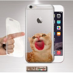 Cover - 'kitty glass trasp' gatto trasparente carino divertente animali domestici SAMSUNG