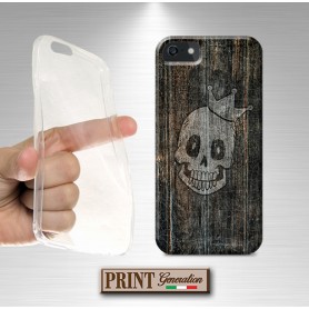 Cover - 'LEGNO TESCHIO 3' effetto legno WOOD RUSTICO DARK corona HUAWEI