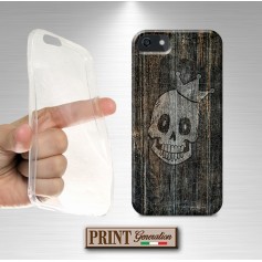 Cover - 'LEGNO TESCHIO 3' effetto legno WOOD RUSTICO DARK corona HUAWEI