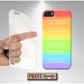 Cover - 'SUGAR SUGAR tie dye rainbow' ARCOBALENO CARINO COLORI musica 70S HIPPIE HUAWEI