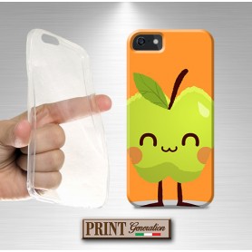 Cover - 'GREEN APPLE SOLID' mela verde colori frutta carino SAMSUNG