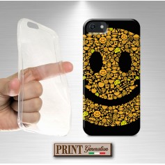 Cover - 'HAPPY FACE DETAILS' smiley elementi dark carino emoji SAMSUNG