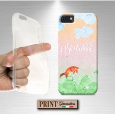 Cover - 'VOLPE grateful' animali carino effetto acquerelle frasi colori pastello SAMSUNG