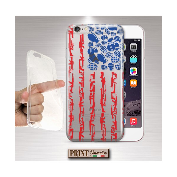 Cover - 'weapon flag' america pistola guerra TRASPARENTE bandiera SAMSUNG