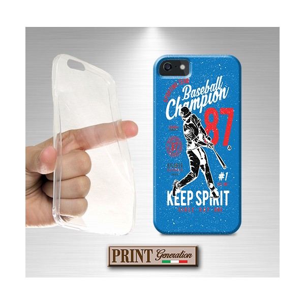 Cover - 'ts baseball champion' SPORTS EFFETTO POSTER azzurro VINTAGE retro SAMSUNG