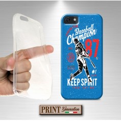 Cover - 'ts baseball champion' SPORTS EFFETTO POSTER azzurro VINTAGE retro SAMSUNG