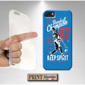 Cover - 'ts baseball champion' SPORTS EFFETTO POSTER azzurro VINTAGE retro NOKIA