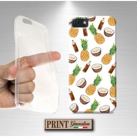 Cover - 'PINA COLADA pattern' ananas tropicale cocco carino frutta drink alcool SAMSUNG