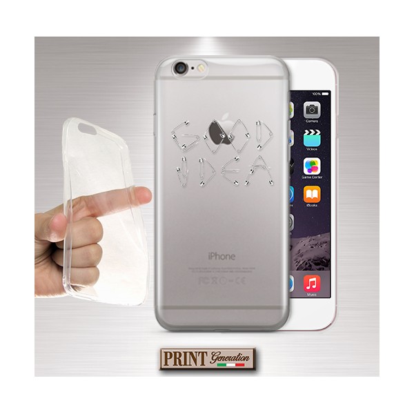 Cover - 'good idea trasp' Spilla di sicurezza TRASPARENTE idea frasi minimalista carino IPHONE