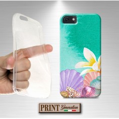 Cover - 'SHELLS' conchiglie estate carino fiore tropicale effetto acquerelle ASUS ZENFONE