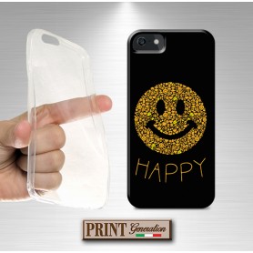 Cover - 'HAPPY' smiley elementi dark carino emoji sorriso SAMSUNG