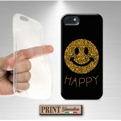 Cover - 'HAPPY' smiley elementi dark carino emoji sorriso HUAWEI