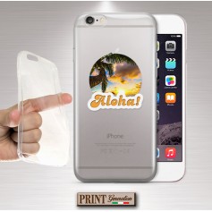 Cover - 'aloha sunset trasp' TRASPARENTE sole cielo paesaggio tropicale COLORI WIKO