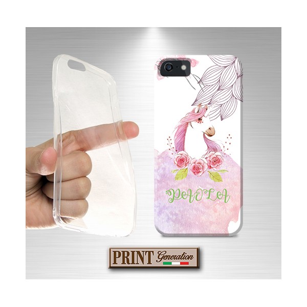 Cover -  'UNICORNIO NOME' carino fiori unicorno personalizzata SAMSUNG