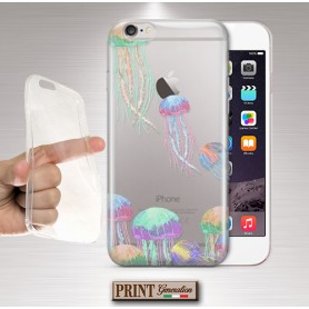 Cover - 'JELLYFISH' carino TRASPARENTE colori meduse mare SAMSUNG