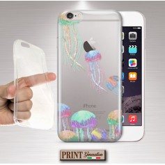 Cover - 'JELLYFISH' carino TRASPARENTE colori meduse mare SAMSUNG