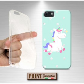 Cover - 'UNICORNO flat colors' carino scarabocchi colori pastello SAMSUNG