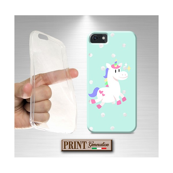 Cover - 'UNICORNO flat colors' carino scarabocchi colori pastello SAMSUNG