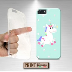 Cover - 'UNICORNO flat colors' carino scarabocchi colori pastello SAMSUNG