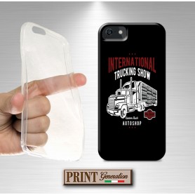 Cover -'ts big truck' CAMION ROAD EFFETTO POSTER VINTAGE ROSSO ASUS ZENFONE