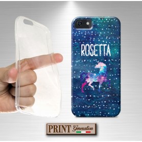 Cover - 'UNICORNIO GALASSIA NOME' PERSONALIZZATA con nome unicorno SAMSUNG