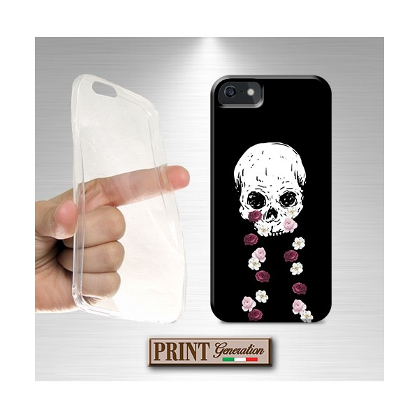 Cover - 'SKULL CRYING FLOWERS' TESCHIO fiori DARK tumblr aesthetic CARINO SAMSUNG