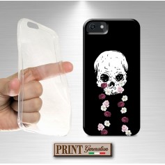 Cover - 'SKULL CRYING FLOWERS' TESCHIO fiori DARK tumblr aesthetic CARINO SAMSUNG