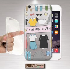 Cover - 'NOTHING TO WEAR' TRASPARENTE ragazza VESTITI carino COLORI SAMSUNG