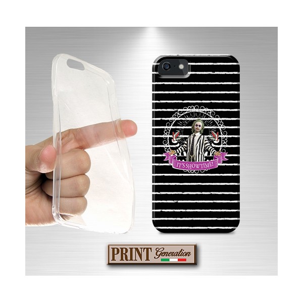 Cover - 'SHOWTIME beetlejuice' FILM BEETLEJUICE SPIRITELLO PORCELLO TIM BURTON HORROR RIGHE STRISCE ASUS ZENFONE