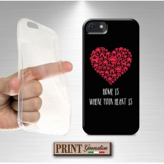 Cover - 'HOME IS... solid' carino CUORE casa FRASI IPHONE