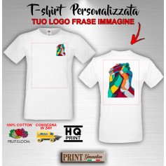 T-Shirt PERSONALIZZATA con TUO LOGO FOTO IMMAGINE