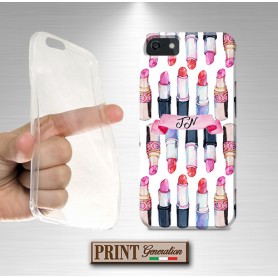 Cover - 'ROSETTO iniziali' personalizzato rosetto trucco carino iniziali donna SAMSUNG