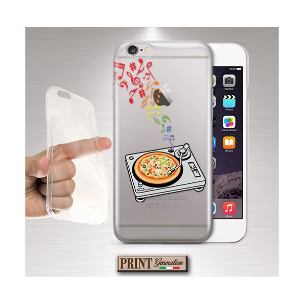 Cover - 'PIZZA VINYL' pizza musica TRASPARENTE arcobaleno vinilo ASUS ZENFONE