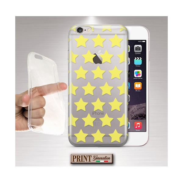 Cover - 'stars' TRASPARENTE stelle minimalista carino delicato SAMSUNG