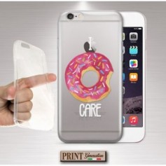 Cover - 'i DONUT CARE' ciambelle carino TRASPARENTE frasi divertenti i don't care dolci Oppo