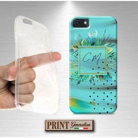 Cover Acquamarina personalizzata iniziali Oppo