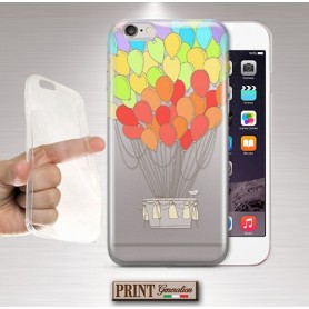 Cover - 'HOT AIR BALLOONS' TRASPARENTE palloncini COLORI carino ARCOBALENO mongolfiera Oppo