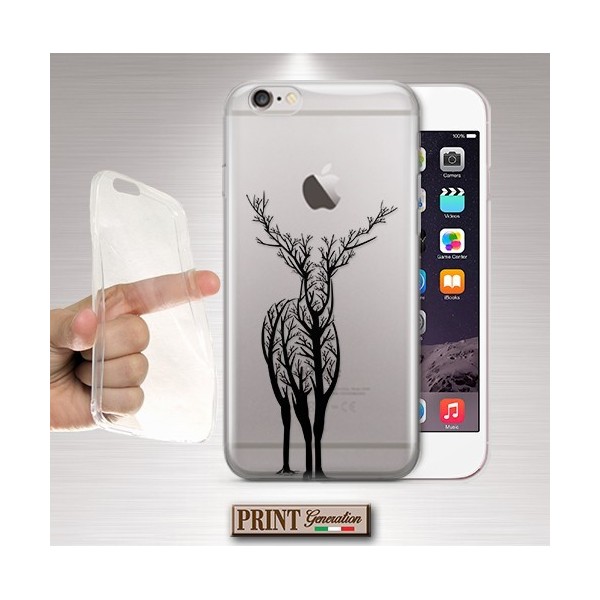 Cover - 'tree DEER trasp' cervo minimalista TRASPARENTE dark elegante albero Oppo