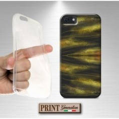 Cover stampata Sfumato nero oro glitter effetto strass Oppo