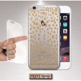 Cover trasparente pittura oro Oppo