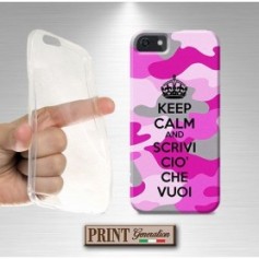 Cover Personalizzata - KEEP CALM MIMETICA ROSA - Oppo