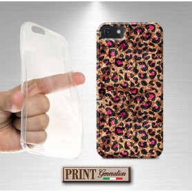 Cover stampata CHIC LEOPARDATA effetto glitter Oppo