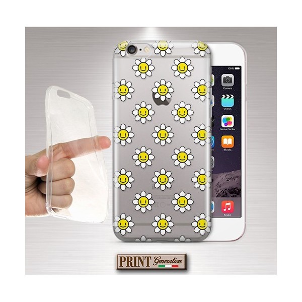 Cover - 'HAPPY DAISIES trasp' FIORI TRASPARENTE TUMBLR CARINO MARGHERITE GIALLO aesthetic Oppo