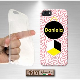 Cover - 'personalizzata NOME memphis style 2' ASTRATTO colori GEOMETRICO PERSONALIZZATA con NOME Oppo